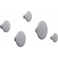 Wandhaken Dots Wood Set grey von Muuto