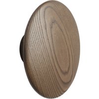 Wandhaken Dots Wood dark stained brown ⌀ 13 cm von Muuto