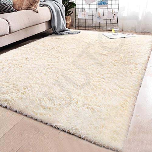 Muutos Teppich Wohnzimmer, Wohnzimmer Carpet, Antistatisch Gemütlich, für Wohnzimmer Esszimmer Gästezimmer, Beige, 100 x 140 cm von Muutos