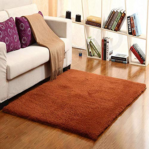 Teppiche Modern, Wohnzimmer Carpet, Schaffell Gemütlich, für Schlafzimmer Sofa Boden Home Decorator, Brown, 60 x 90 cm von Muutos