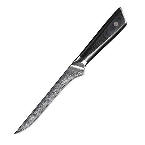 Ausbeinmesser aus Damaststahl Boning Knife top ausbalanciert Stylisch Messer von Muxel