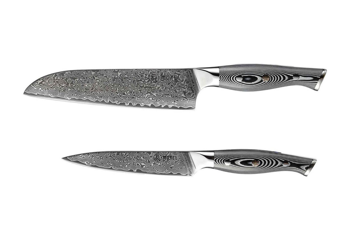 Muxel Ausbeinmesser 2-tlg Messer Set Damast V10 Edelstahl 62 Lagen von Muxel