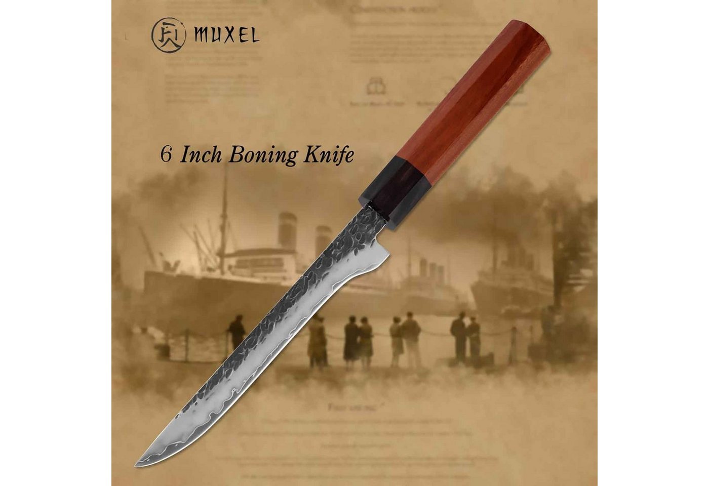 Muxel Ausbeinmesser Extra scharfes Ausbeinmesser mit Octagonal Griff das Filetiermesser von Muxel