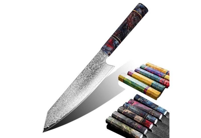 Muxel Kochmesser Santoku Damastmesser, das Koch und Küchenmesser, perfekt ausbalanciert von Muxel