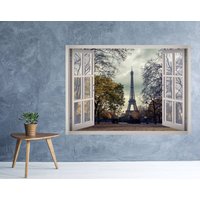 Eiffelturm Ansicht Fenster 3D Wand Aufkleber Kunst Abnehmbare Tapete Wandbild Vinyl Home Dekor Eiffelturm Ansicht Fenster 3D Wand Aufkleber Kunst Abnehmbare Tapete Wandbild Vinyl Home Dekor von MuyayoStudio