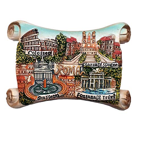 4 Attraktionen von Rom Italien 3D Kühlschrankmagnet Reise Souvenir Geschenkkollektion Home Küche Dekoration Magnetaufkleber Roma Kühlschrankmagnet von Muyu magnet