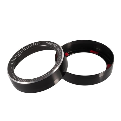 MuziZy 2 Stück CNC Aluminium Motorrad Tachometer Lünette Gauge Ring Tachometer Kilometerzähler Verkleidungsabdeckung Kompatibel mit R Nine T R9T 2019-2020 (Color : Noir) von MuziZy