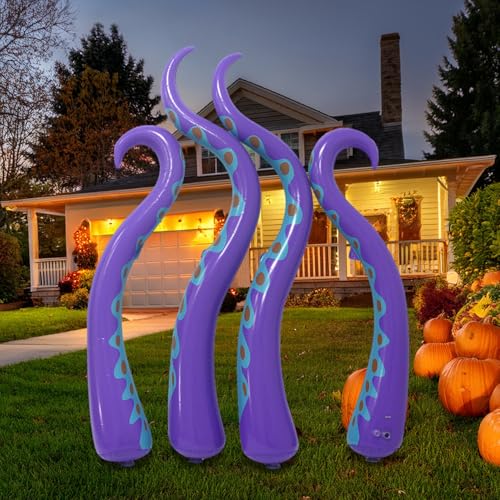 1 Set Halloween-Aufblasartikel, 47 und 59 Zoll, lebensechter aufblasbarer Tentakel-Oktopus aus PVC mit Saugnapf, auslaufsicher, zum Aufhängen, Halloween-Fensterdekoration 1 Set Halloween-Aufblasartikel, 47 und 59 Zoll, lebensechter aufblasbarer Tentakel-Oktopus aus PVC mit Saugnapf, auslaufsicher, zum Aufhängen, Halloween-Fensterdekoration von Muzrunq
