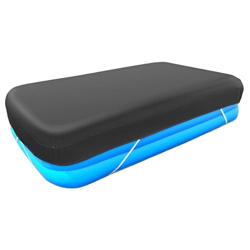 Aufblasbare Poolabdeckung, rechteckig, 3 x 1, 8 m, UV-Schutz, wasserdicht, aufblasbare Poolabdeckung, integriertes Gummiband für den Außenbereich von Muzrunq