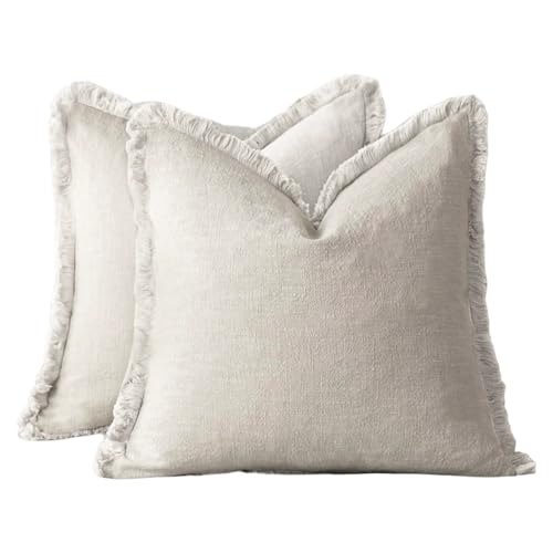 Boho-Kissenbezüge, 18 x 18, 2 Stück, gemütliche, weiche, dekorative Kissenbezüge mit Quasten, ästhetisches Beige für Bett, Wohnzimmer, Zuhause, x, Sofakissenbezüge Boho-Kissenbezüge, 18 x 18, 2 Stück, gemütliche, weiche, dekorative Kissenbezüge mit Quasten, ästhetisches Beige für Bett, Wohnzimmer, Zuhause, x, Sofakissenbezüge von Muzrunq