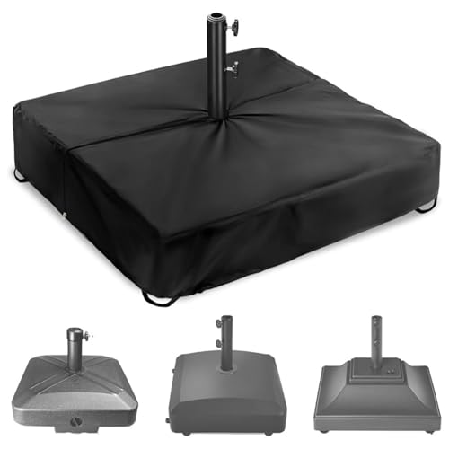 Dachbasisabdeckung, 600D Parasol Ständer wasserdichtes Anti-UV-Heavy-Duty Square-Regenschirm-Basisabdeckungen mit Gummibandkabel und Reißverschluss, 42 x 42 x 5 Zoll Dachbasisabdeckung, 600D Parasol Ständer wasserdichtes Anti-UV-Heavy-Duty Square-Regenschirm-Basisabdeckungen mit Gummibandkabel und Reißverschluss, 42 x 42 x 5 Zoll von Muzrunq