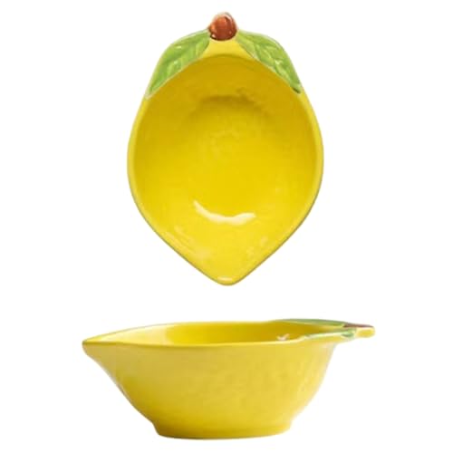 Dessertschalen, hitzebeständige Keramik-Zitronenschale, einfaches sauberes Fruchtgeschirr Keramikschale, Snackschalen, Obst, Kleinigkeit, Zitrone Dessertschalen, hitzebeständige Keramik-Zitronenschale, einfaches sauberes Fruchtgeschirr Keramikschale, Snackschalen, Obst, Kleinigkeit, Zitrone von Muzrunq