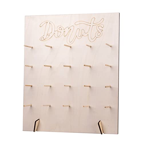 Donut Board Donut Wall Stand Display Holz Donut Halter passt 20 Donuts Food Buffet Bagel Halter Rack für Wachstumsparty, Hochzeit, Babypartydekorationen von Muzrunq