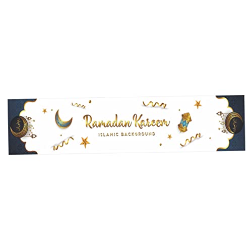 Eid Tischläufer Ramadan Tischdecke Eid Mubarak Tischtuch Eid Mubarak Tischläufer mit Goldener Mond für Eid Tischdekoration Party Ramadan Dekoration von Muzrunq