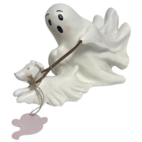Geister-Gassi-Hund-Statue, niedliche Geister-Hunde-Dekoration, Harz-Halloween-Statue für Zuhause, Schlafzimmer, Regal, Tischdekoration, Gassi-Hund, Geister-Gassi-Hund-Statue, niedliche Geister-Hunde-Dekoration, Harz-Halloween-Statue für Zuhause, Schlafzimmer, Regal, Tischdekoration, Gassi-Hund, von Muzrunq
