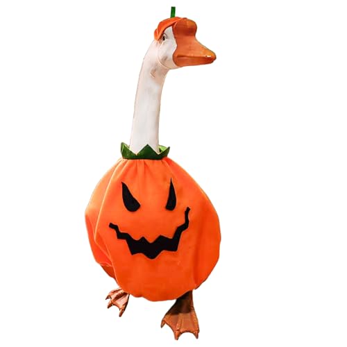 Halloween Gänse Outfit Orange Kürbis Halloween Goosen Kleidung mit Hut für Zementgarten Rasenplastik Ente Halloween Gänse Outfit Orange Kürbis Halloween Goosen Kleidung mit Hut für Zementgarten Rasenplastik Ente von Muzrunq