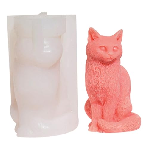 Katze Silikonformen, 3D-Katzenseife Kerze Formen leicht veröffentlichtes DIY-Gießen niedliche Silikonform für Schokolade, Süßigkeiten Fondant Seifen Wohnzimmer Wohnzimmerdekoration. von Muzrunq