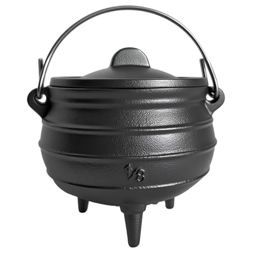 Kessel aus Gusseisen, 9, 9 cm Hexenkessel mit Deckel, Griff und 3 langen Beinen, Halloween-Süßigkeitenschale, Halloween-Party-Dekorationen, Hexenkessel, Kessel aus Gusseisen, Hexerei Kessel aus Gusseisen, 9, 9 cm Hexenkessel mit Deckel, Griff und 3 langen Beinen, Halloween-Süßigkeitenschale, Halloween-Party-Dekorationen, Hexenkessel, Kessel aus Gusseisen, Hexerei von Muzrunq