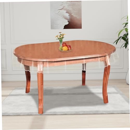 Klares Plastik-Tischdecke, 60 x 90 Zoll PVC-Tischabdeckschutz, wasserdichte und ölfeste ovale Tischtuch für Zuhause, Esszimmer, Esszimmer von Muzrunq