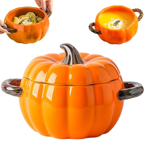 Kürbis Holländischer Ofentopf, 1, 7l Nicht-Stick-Keramik-Kürbis-Holländerofen mit Deckel & Handle sogar Heizküchentopf-Form, Halloween-Dekorationen Kürbis Holländischer Ofentopf, 1, 7l Nicht-Stick-Keramik-Kürbis-Holländerofen mit Deckel & Handle sogar Heizküchentopf-Form, Halloween-Dekorationen von Muzrunq