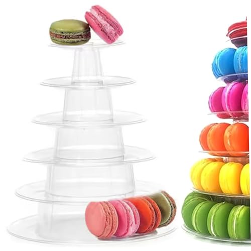 Macaron Tower, 6 Ebenen rund Clear Macaroon Tower Stand 9x10 Mehrzweckkuchen-Dessert-Servierschale für Hochzeits-, Babyparty- und Geburtstagsfeier-Dekoration Macaron Tower, 6 Ebenen rund Clear Macaroon Tower Stand 9x10 Mehrzweckkuchen-Dessert-Servierschale für Hochzeits-, Babyparty- und Geburtstagsfeier-Dekoration von Muzrunq