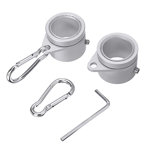 Muzrunq Flags-MOLE Ringen Anti-Tangling-Fahnenmast Ringe 360 ° Drehflagge Ring Aluminiumlegierung Spinnfahne-Pol-Pol-Pole mit Carabiner für 0,75-1,02 im Durchmesserpol 1-Paar von Muzrunq