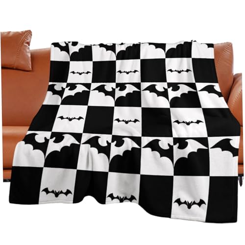 Muzrunq Halloween-Decke, 130 x 140 cm, schwarz-weiße Fledermausdecke, ultraweich, dekoratives Couch-Zubehör für Sofas, Betten, Sessel, Halloween-Überwurfdecke, Decken, Gothic-Decke, Herbstdecke … Muzrunq Halloween-Decke, 130 x 140 cm, schwarz-weiße Fledermausdecke, ultraweich, dekoratives Couch-Zubehör für Sofas, Betten, Sessel, Halloween-Überwurfdecke, Decken, Gothic-Decke, Herbstdecke … von Muzrunq