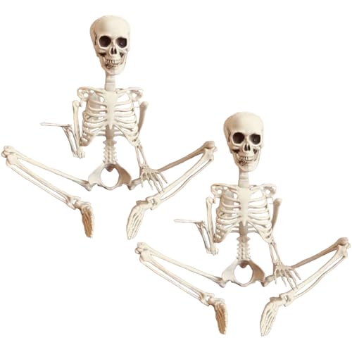 Muzrunq Halloween -Skelett 2pcs 35, 4 Zoll Flexibles Plastik -Skelett mit beweglichen Gelenken gruselige Halloween -Requisiten für Spukhäuser Home Friedhof Muzrunq Halloween -Skelett 2pcs 35, 4 Zoll Flexibles Plastik -Skelett mit beweglichen Gelenken gruselige Halloween -Requisiten für Spukhäuser Home Friedhof von Muzrunq