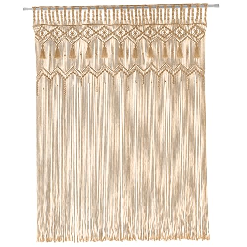 Muzrunq Makramee-Vorhänge, 135, 6 x 200, 9 cm, handgewebt, zum Aufhängen, Wandteppich, Boho-Baumwolle, Makramee-Wandbehang für Hochzeit, Fenster- und Türdekoration. -Vorhänge, Boho-Wandteppich Muzrunq Makramee-Vorhänge, 135, 6 x 200, 9 cm, handgewebt, zum Aufhängen, Wandteppich, Boho-Baumwolle, Makramee-Wandbehang für Hochzeit, Fenster- und Türdekoration. -Vorhänge, Boho-Wandteppich von Muzrunq
