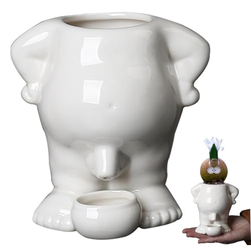 Muzrunq Peeing-Pflanzen-Topf, schrullige körperförmige Keramikpeeing-Topf-Pflanzer mit Entwässerung, einzigartiger Kaktus Sukkulenten Penis-Pflanzer für Innen-/Außenanpflanzung Muzrunq Peeing-Pflanzen-Topf, schrullige körperförmige Keramikpeeing-Topf-Pflanzer mit Entwässerung, einzigartiger Kaktus Sukkulenten Penis-Pflanzer für Innen-/Außenanpflanzung von Muzrunq