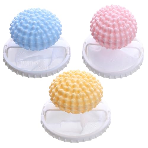 Muzrunq Schwimmende Haarfiltermaschentfernung, 3pcs Wiederverwendbare PP Wäscherei Haustierhaarfänger, tragbare Waschmaschinenfänger für Waschmaschine von Muzrunq