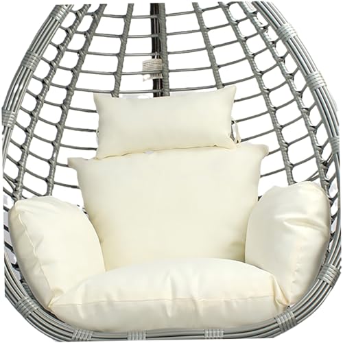 Muzrunq Schwungstuhlkissen Baumwollgefüllte wasserdichte Polyester -Eierstuhlkissen mit Reißverschluss bequem und entspannend für Haus, Garten, Garten, Terrasse, weiß 1 Set 1 Set Muzrunq Schwungstuhlkissen Baumwollgefüllte wasserdichte Polyester -Eierstuhlkissen mit Reißverschluss bequem und entspannend für Haus, Garten, Garten, Terrasse, weiß 1 Set 1 Set von Muzrunq