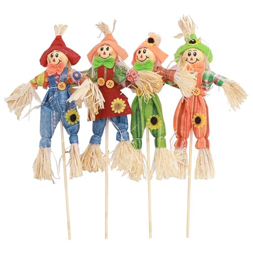 Muzrunq Vogelscheuche Dekor, 4PCS Stehende -Vogelscheuche Dekorationen mit langem Bein, Kleidung und Hut für, Thanksgiving, Halloween, Garten, Garten, draußen Muzrunq Vogelscheuche Dekor, 4PCS Stehende -Vogelscheuche Dekorationen mit langem Bein, Kleidung und Hut für, Thanksgiving, Halloween, Garten, Garten, draußen von Muzrunq
