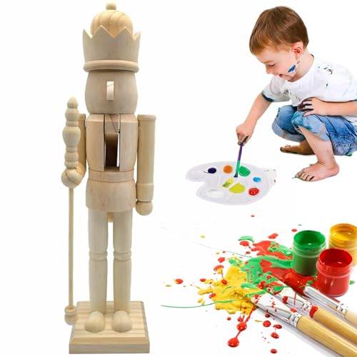 Muzrunq Weihnachten Nussknacker Holz Nussknacker Puppensoldat mit Zepter DIY Nutcracker Weihnachtsdekor mit Basis 15x3.9x3.4 '' für Festliche Urlaubsdekoration Muzrunq Weihnachten Nussknacker Holz Nussknacker Puppensoldat mit Zepter DIY Nutcracker Weihnachtsdekor mit Basis 15x3.9x3.4 '' für Festliche Urlaubsdekoration von Muzrunq