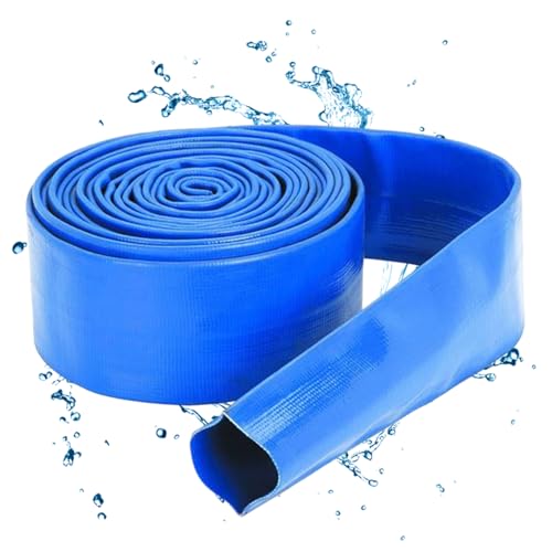 Poolentladungsschlauch 2 Zoll Flexible Blau PVC Flachschlauch 26 Fuß Länge Wasserpumpe Entladungsrohr für Pumpe Download Wasser und Bewässerung Poolentladungsschlauch 2 Zoll Flexible Blau PVC Flachschlauch 26 Fuß Länge Wasserpumpe Entladungsrohr für Pumpe Download Wasser und Bewässerung von Muzrunq