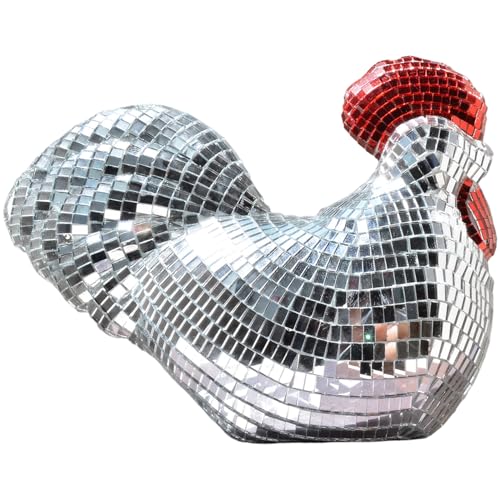 Spiegel-Diskokugel-Hühnerfigur, 17 x 13, 5 cm, Coole reflektierende Discokugel-Dekoration in Hühnerform für Dekorationen zu Hause, Hochzeit, Party. Spiegel-Diskokugel. - Spiegel-Diskokugel-Hühnerfigur, 17 x 13, 5 cm, Coole reflektierende Discokugel-Dekoration in Hühnerform für Dekorationen zu Hause, Hochzeit, Party. Spiegel-Diskokugel. - von Muzrunq