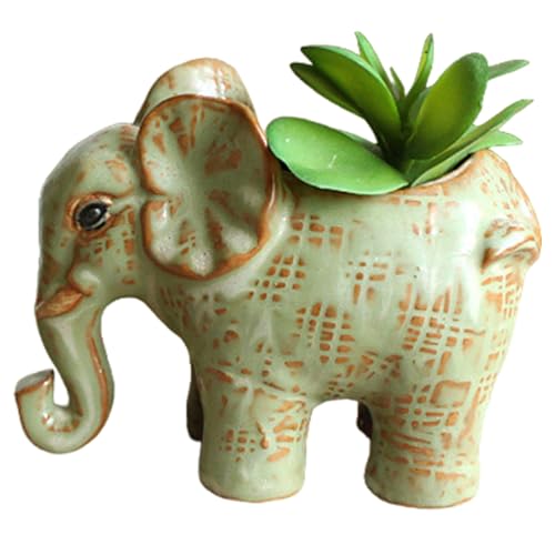 Sukkulente Töpfe, einzigartige niedliche Elefant -Pflanzer dekorative Keramikpflanzen Pflanzer für Home Office Schreibtisch Garten Geschenkblumentopf, Sukkulente, Pflanzentöpfe, Bonsai Pot Style 2 von Muzrunq