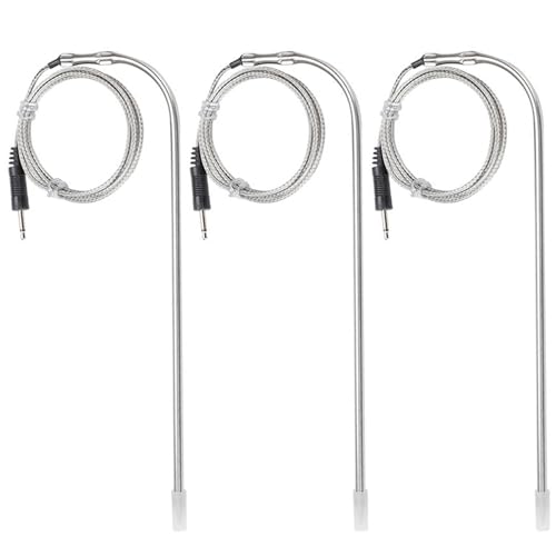 Temperatursonde Steak Thermometer 3pcs Wärme-resistenter Fleischthermometersonde mit 3,9 mm Stecker, wasserdicht von Muzrunq