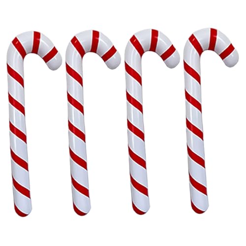 Weihnachten Schlauchboote 4pcs 45in PVC Riesen Candy Cane Decorations Leckproof niedliche Weihnachtsballons für die Innenräume im Freien im Freien von Muzrunq
