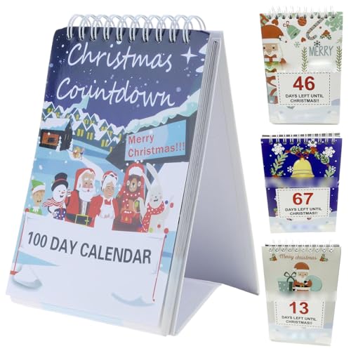 Weihnachts-Countdown-Kalender, 100 Tage liebenswerter Desktop-Weihnachts-Adventskalender 2025 mit exquisiten verschiedenen Mustern, wiederverwendbar für Heim-, Büro-, Schuldekoration Weihnachts-Countdown-Kalender, 100 Tage liebenswerter Desktop-Weihnachts-Adventskalender 2025 mit exquisiten verschiedenen Mustern, wiederverwendbar für Heim-, Büro-, Schuldekoration von Muzrunq