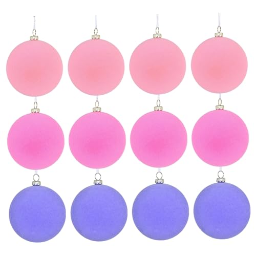 Weihnachtskugeln aus Samt, 12 Stück, 3 Farben, 6, 1 cm, beflockte Weihnachtskugel-Ornamente, hängende Weihnachtsornamente aus Samt für Weihnachtsbaum, Kranz, Girlande, Dekor Stil 1 Weihnachtskugeln aus Samt, 12 Stück, 3 Farben, 6, 1 cm, beflockte Weihnachtskugel-Ornamente, hängende Weihnachtsornamente aus Samt für Weihnachtsbaum, Kranz, Girlande, Dekor Stil 1 von Muzrunq