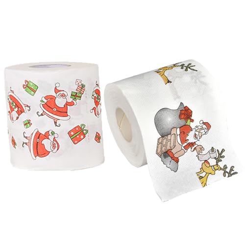Weihnachtstoilettenpapier lustige Toilettenrolle 2 Rollen Toilettengewebe von Muzrunq