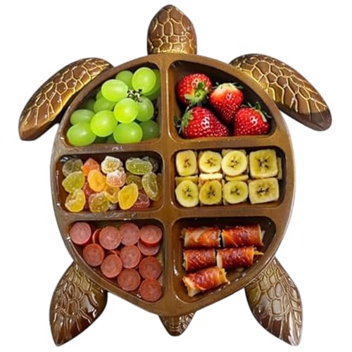 Wurstwarenbretter lustige schildkrötenförmige Wurststabplatte mit Fach Holz Servierschale für Küchenkäse Fleisch Fruchtplatte Schildkrötenschütterbox. von Muzrunq
