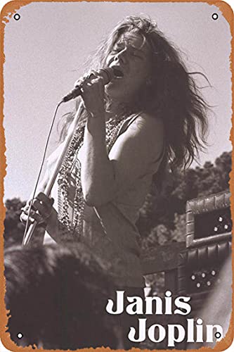 Muzuputs Joplin Janis Retro Vintage Blechschild 20,3 x 30,5 cm Heimdekoration Kunst von Muzuputs