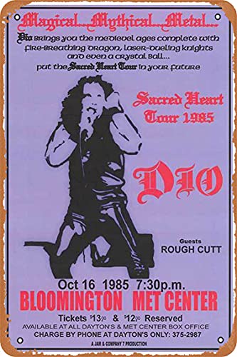Muzuputs Ronnie James and Dio Retro Vintage Blechschild 20,3 x 30,5 cm Heimdekoration Kunst von Muzuputs