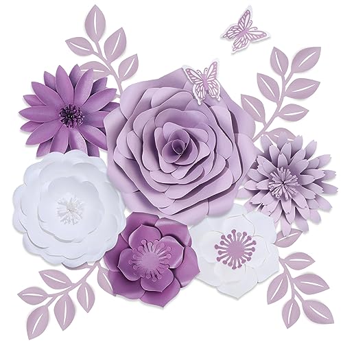 Mverse Papierblumen-Dekorationen für Wand, riesiger 3D-handgefertigter künstlicher Blumenstrauß mit Blättern und Schmetterlingen, elegante Dekoration, Kinderzimmer, Party-Hintergrund, Babyparty-Dekor Mverse Papierblumen-Dekorationen für Wand, riesiger 3D-handgefertigter künstlicher Blumenstrauß mit Blättern und Schmetterlingen, elegante Dekoration, Kinderzimmer, Party-Hintergrund, Babyparty-Dekor von Mverse