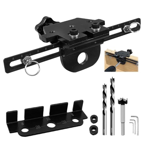 3-in-1 Lochstanzer Set, Klemmt Stabil, Bohrschablone Möbelbau, Positioniert Genau, Verbessert Die Effizienz, Holzdübel Bohrschablone, Geeignet für Bücherregale, Schränke usw (eisenhaltig) von MvysticCharvn