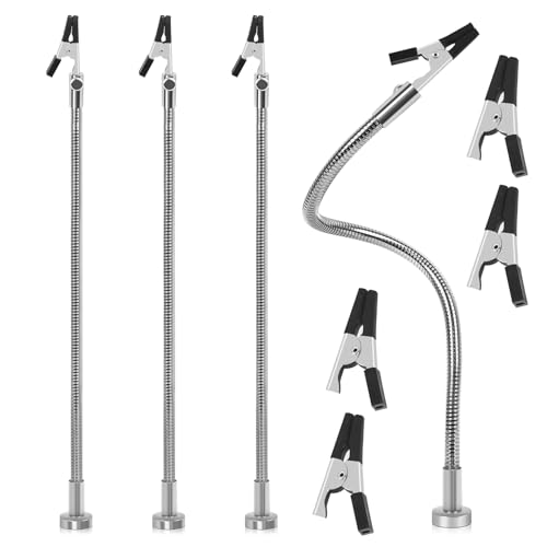 4 Stück Magnetische Universal Schweißklemme, Stabiler Halt für Werkstücke, Dritte Hand Löten mit Magnetfuß, Klemmbereich 25 mm, Praktisch für Metallbearbeitung, DIY, Reparaturen (Silber) von MvysticCharvn