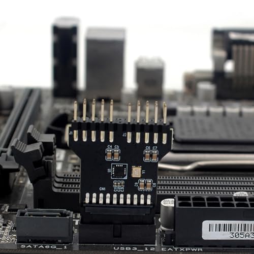 Motherboard 9-poliger Erweiterungskopf, USB 3.0 Motherboard 19-polig auf doppelte 9-polige USB 2.0-Karte – HUB-Anschluss-Adapter, Plug-and-Play-Verlängerung für RGB-Lüfter Motherboard 9-poliger Erweiterungskopf, USB 3.0 Motherboard 19-polig auf doppelte 9-polige USB 2.0-Karte – HUB-Anschluss-Adapter, Plug-and-Play-Verlängerung für RGB-Lüfter von Mwkbbn