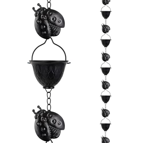 Mwkbbn Regenketten, robuster Wassersammler, Dachablaufverlängerung, verkupferter Stahl, Spritzschutz, 280 cm, für Haus, Dach, Baum, Baldachin, Pavillon, Zuhause Mwkbbn Regenketten, robuster Wassersammler, Dachablaufverlängerung, verkupferter Stahl, Spritzschutz, 280 cm, für Haus, Dach, Baum, Baldachin, Pavillon, Zuhause von Mwkbbn